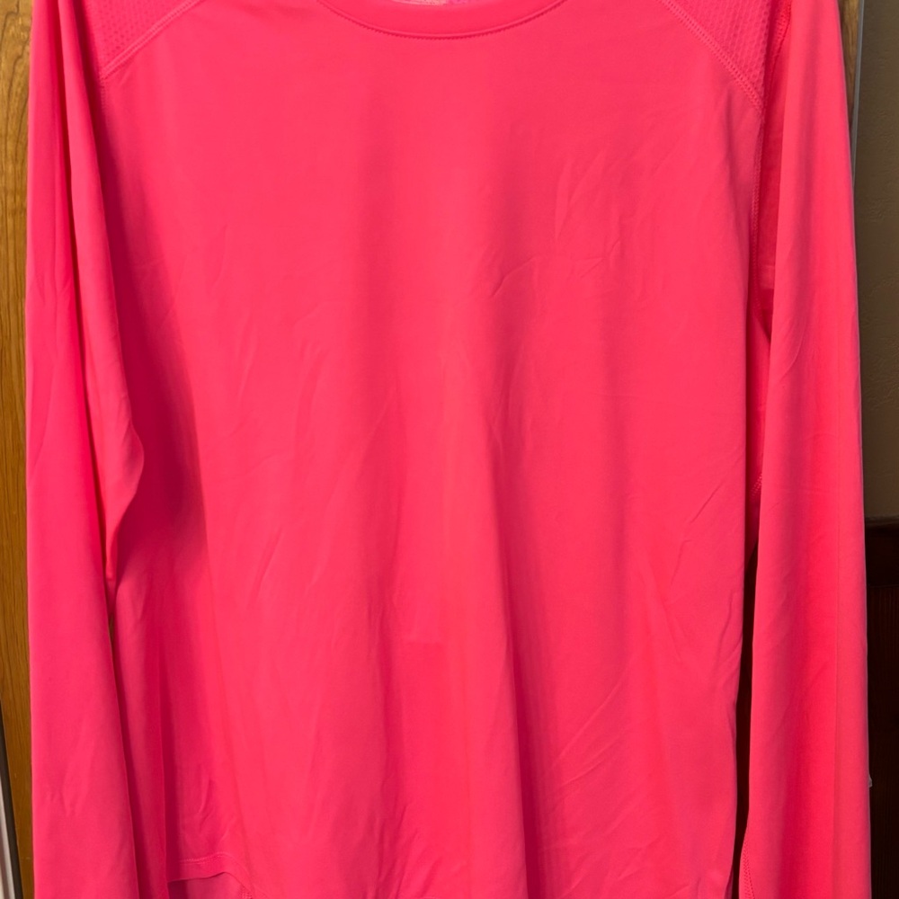 Women's Long Sleeve Athletic Top- Pink